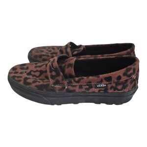 Vans Shoes Brown Leopard loafers slip on sneakers, unisex, mens, womens, animal